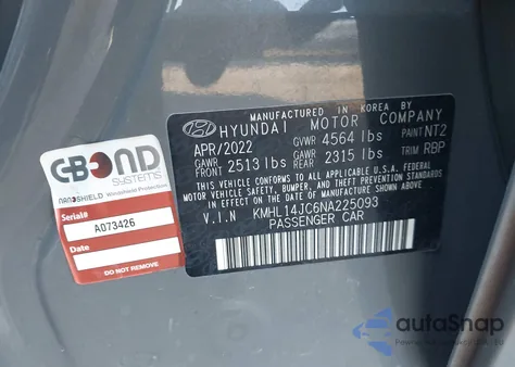 2022 Hyundai Sonata N Line z USA, uszkodzony, nr VIN KMHL14JC6NA225093